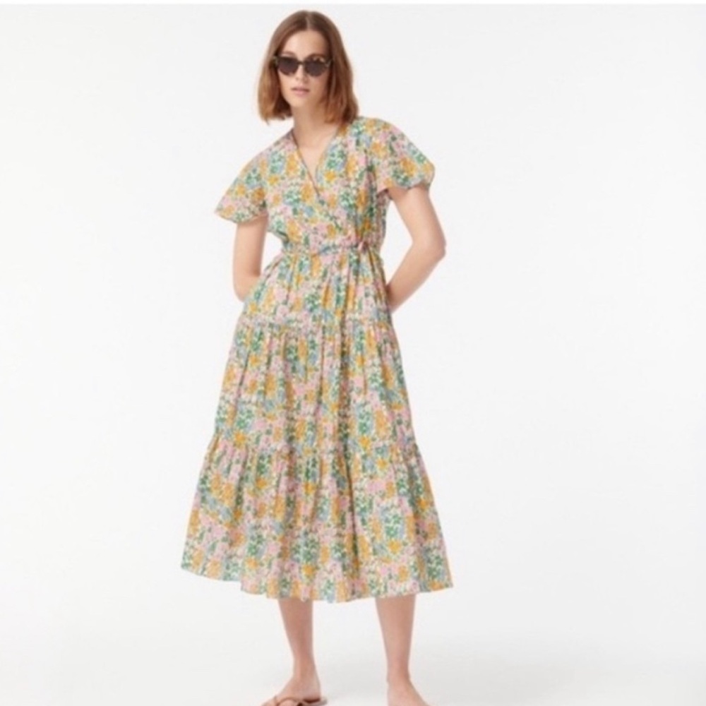 J.Crew Liberty Faux Floral Wrap Dress